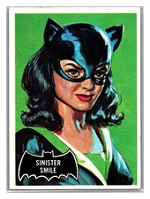 Cat Woman Sinister Smile 1966 Topps Batman (Black Bat Logo) #27 picture