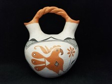 Vintage Acoma Pottery, Wedding Vase by E. GARCIA, SKY CITY Wedding Vase 7