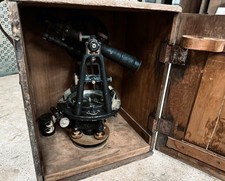 Antique C.L. Berger & Sons Boston Transit #28650 Mahogany Case Clear Optics picture
