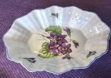Vintage Bone China Trinket Tray Shelly England Violets picture