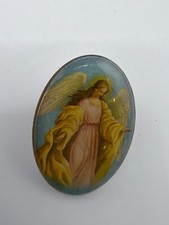Vintage Beautiful Christmas Gift Virgin Mary Angel Enamel Lapel Pin picture