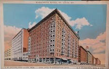 Postcard st louis missouri marquette hotel 18th & washington ave picture