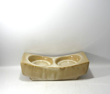 Ceramic Double Pillar Candle Holder  Beige MCM picture