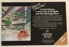 1985 Holiday Inn Crowne Plaza Vintage Print Ad Advertisement Memphis pa18 picture