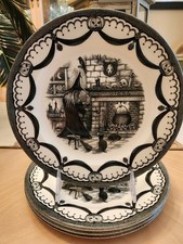 ROYAL STAFFORD WITCH CAULDRON HALLOWEEN SIDE PLATES SET OF 4 