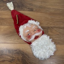 Santa Headed Pajama Bag Zipper USA Hanging Stocking So perfect for a 50s Child picture