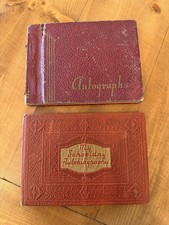 Lot of 2 Vintage 1940s School Day Memory Autograph Books Handwritten Notes picture