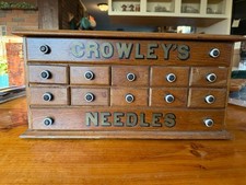 Antique Crowley's Needle Cabinet, 12 Drawer picture