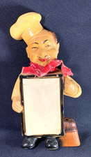 (MJS 6) Vintage Devon Ware Chalkware Cook Wall Hanging w/ Notepad 9.5