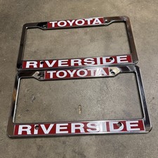 Toyota Of Riverside License Plate Frame Pair of 2 - Dealership California So-Cal picture