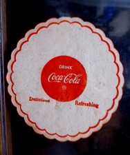 Original Early  Drink Coca-Cola Delieious Refreshing PAPER COSTER Rare ?  picture