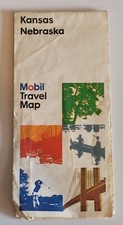 Kansas Nebraska Mobil travel map 1977 picture