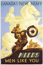 Canada's New Army ✨ Recruiting Poster - 24x36” Rare Reprint 🤯💯 200gsm picture