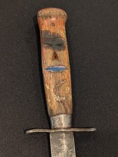 Vintage PIC 539 KJ Eriksson Mora Knife — Folk Art Carved Handle picture