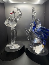 2 Swarovski ~ Magic Of Dance ~ Isadora & Antonio ~ Crystal Figurines w/ Stands picture