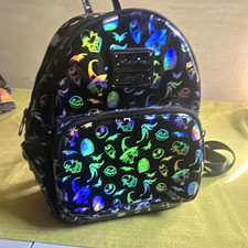 Disney Parks x Loungefly Nightmare Before Christmas Mini Backpack Holographic picture