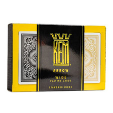 KEM Arrow Black/Gold Poker Wide Size - Standard Index Playing Cards (Pack of 2) picture