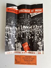 Wisconsin Spectacle Of Music VTG 1959 Souvenir Program & Ticket Mid Century picture