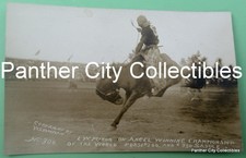c1910s RPPC Photo Postcard Pendleton Oregon Rodeo Championship Minor On Angel picture