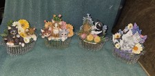 Garden Purrfection Cat Collection By Bradford Exchange Lot Of 4 Figurines, Kitty picture