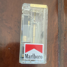 1992 Marlboro “Party” Translucent Butane Clear Plastic Pocket Lighter picture