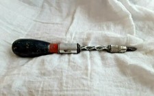 STANLEY HANDYMAN YANKEE VINTAGE RATCHET SCREWDRIVER H133 TOOL WOOD HANDLE USA picture
