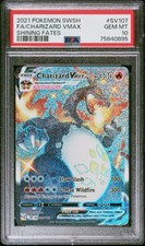 Pokémon Charizard VMAX SV107/SV122 Shining Fates Shiny Vault Holo PSA 10 picture
