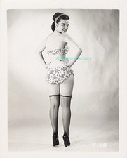 Fancy Floral Underwear Photo Seamed Nylons Heels Irving Klaw picture