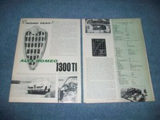 1958 Alfa Romeo Giulietta 1300TI Berlina Vintage Road Test Info Article  picture