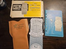 Vintage 1961 Jeppesen CSG-2P Slide-Graphic Flight Computer Complete Box Set BG-2 picture