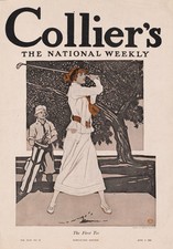 Collier's Magazine Poster 🌳 (1912) - Golf Scene - 16x24” Premium Matte Paper picture
