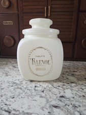 Vtg Tylenol McNeil Tablet Plastic Promo Jar Container Apothecary RARE Pharmacy  picture