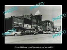 Coweta Oklahoma The Main Street & Stores c1955 Old Large Historic Photo picture