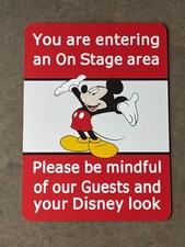 Disneyland Your Disney Look Cast Member Area Sign Prop picture
