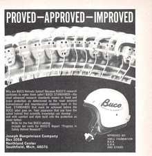 Joseph Buegeleisen Co Southfield MI Buco Motorcycle Helmets Vintage Mag Print Ad picture