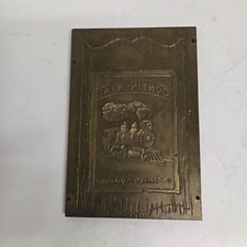 Vintage Trans Continental Railroad Printer Press Plate Block, 5