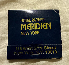 Hotel Parker Meridien New York Matchbook Cover w/ Matches 118 W 57th St picture