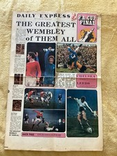 Chelsea V Leeds F A Cup Final Express 1970 Original Newspaper Overhead Kick picture