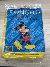 Vintage Disney World Mickey Mouse Rain Poncho, Adult One Size Fits All New picture