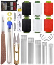 37Pcs Sewing Tool Set, Big Eye Steel Sewing Needle Kit, Threader and Needle .. picture