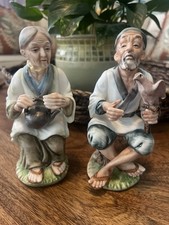 Vtg Napcoware Asian Elder Couple Figurines Set C-5701 Japan Hand Painted 6