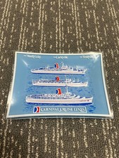 Vintage Blue Glass Ashtray Carnival Cruise Lines picture