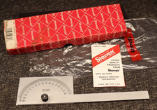 Vintage L. S. Starrett No. C183 Protractor w/Box Machinist Tool USA  picture