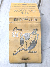 Vintage Matchbook Cover The Tap Room Waynoka, Oklahoma Betty and Chief picture