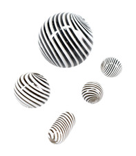 Next-Level Glass Marbles Black and White Hypnotic Swirls picture