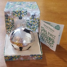 Wallace 12th Annual Christmas Sleigh Bell 1982 Box & Card Beautiful picture