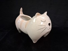 LIttle Miss Personality Striped Cat/Kitten Planter Glazed  picture
