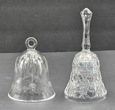 Bells Clear Lot of Two Crystal Glass picture