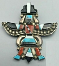 Best Zuni Lee Edaakie Knifewing Pin Mosaic Inlay 