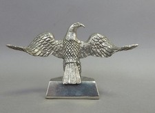 Jac Zagoory Pewter USA Eagle Pen Holder Stand Desk Sculpture Art Figurine picture
